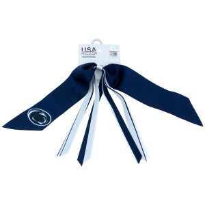 navy and white pony streamer with glitter Penn State Athletic Logo